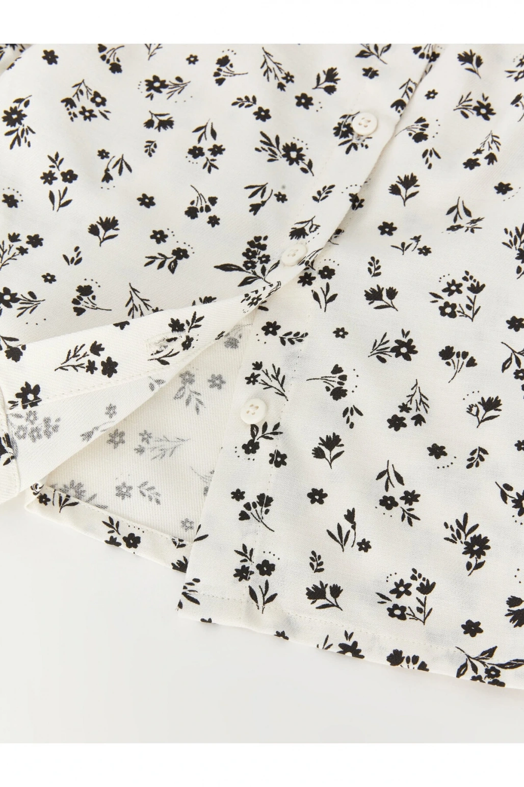 Bisiklet Yaka Uzun Kollu Baskılı Kız Bebek Gömlek