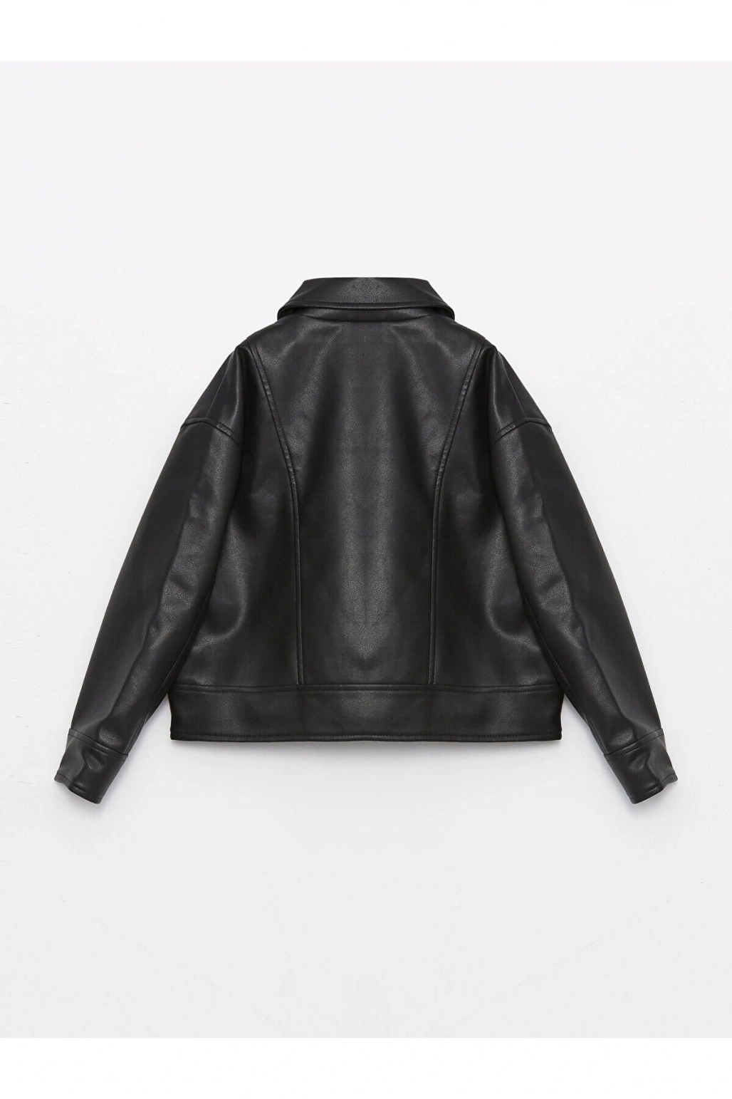 Lcwk Deri Görünümlü Kız Çocuk Mont