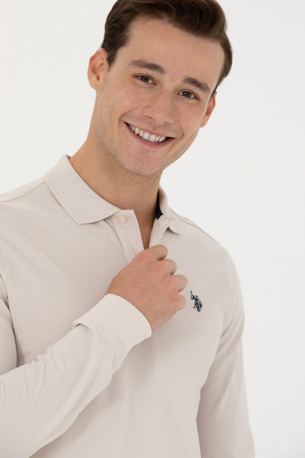 U.S. Polo Assn. Polo Yaka Taş Erkek %100 Pamuk Sweatshirt 1639108