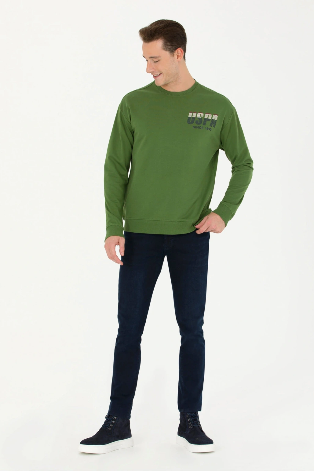 Erkek Yeşil Sweatshirt 50270752-VR054