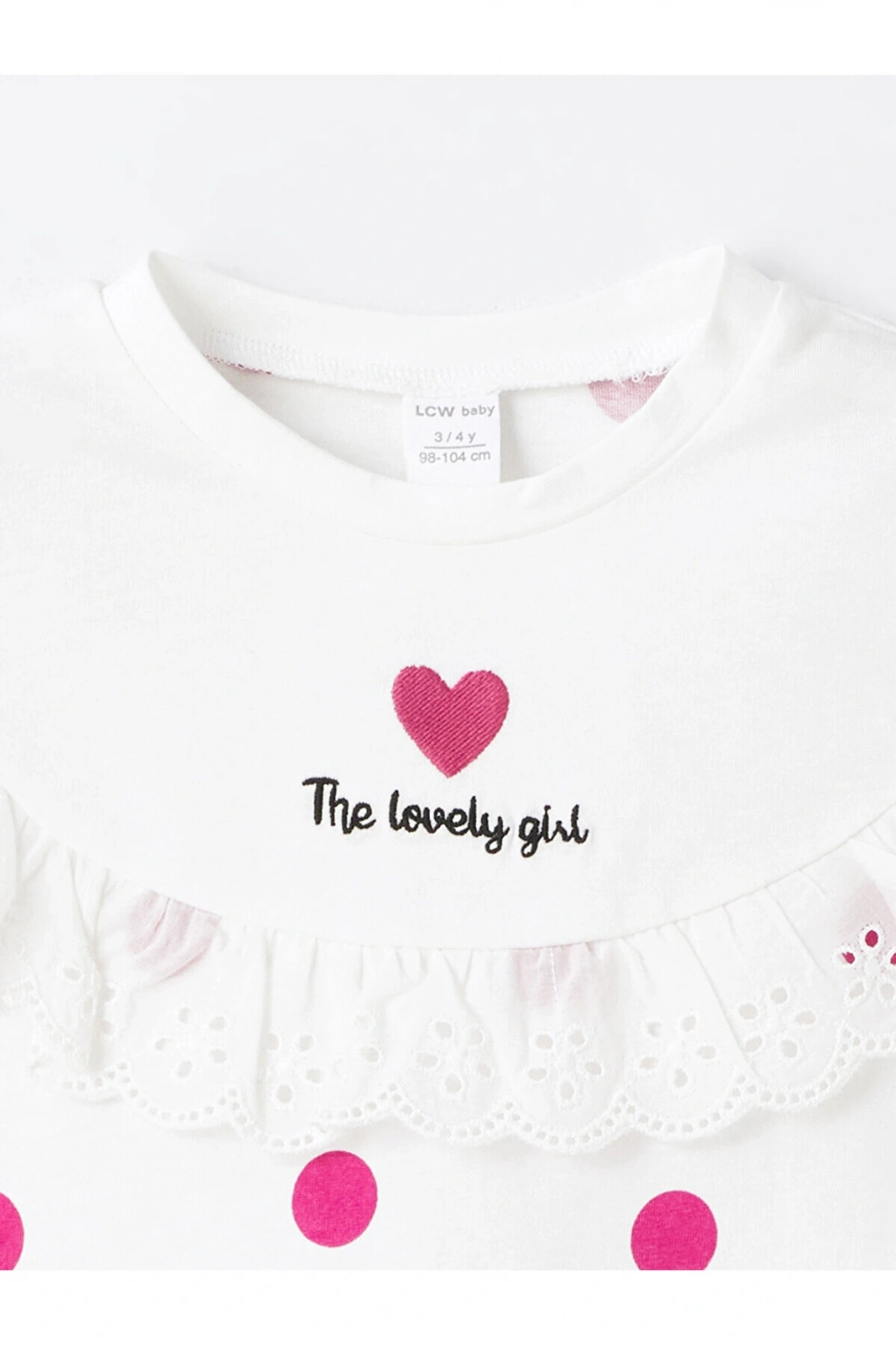 Bisiklet Yaka Baskılı Kısa Kollu Kız Bebek Tişört