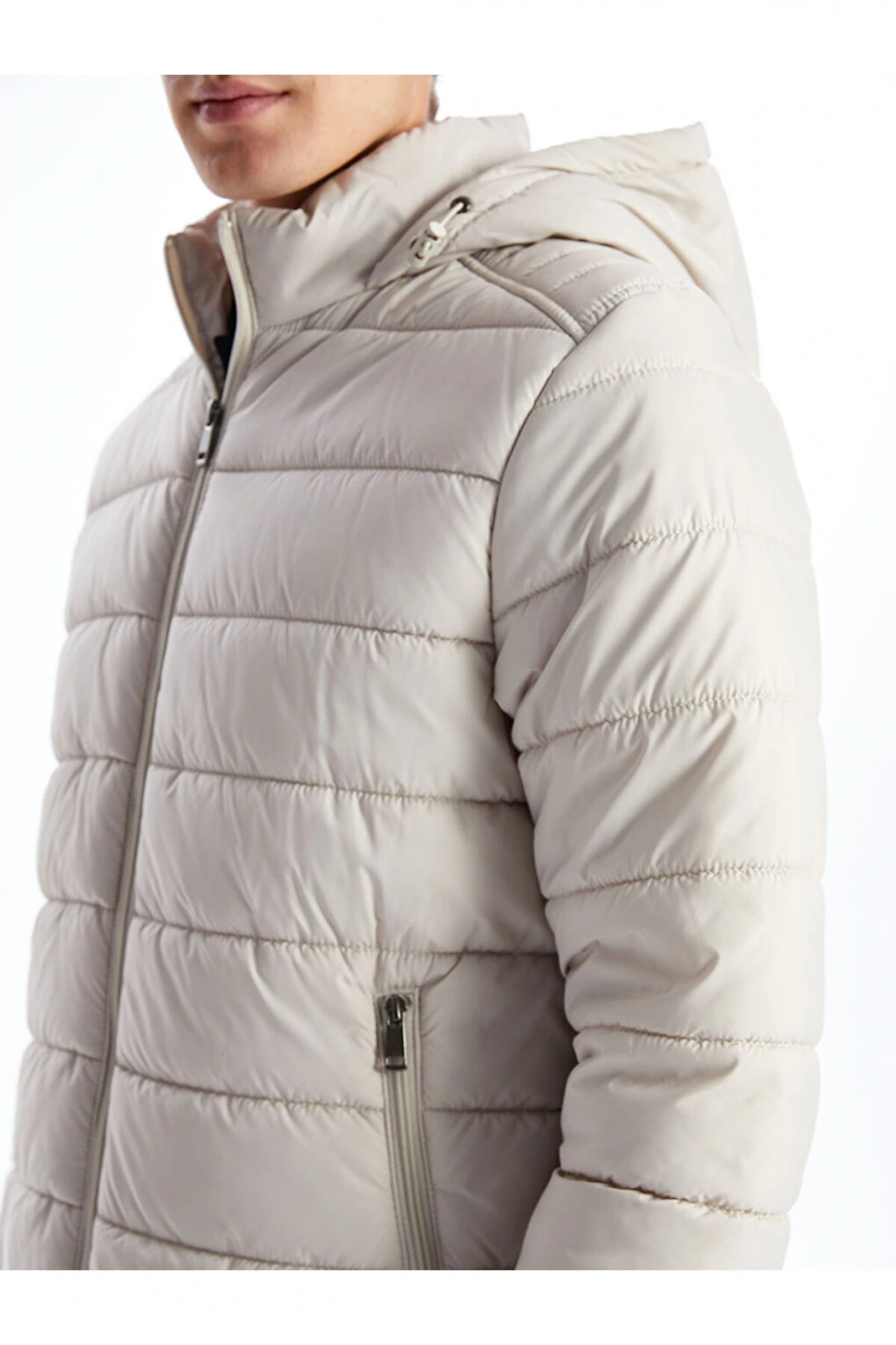 Standart Kalıp Kapüşonlu Erkek Şişme Mont