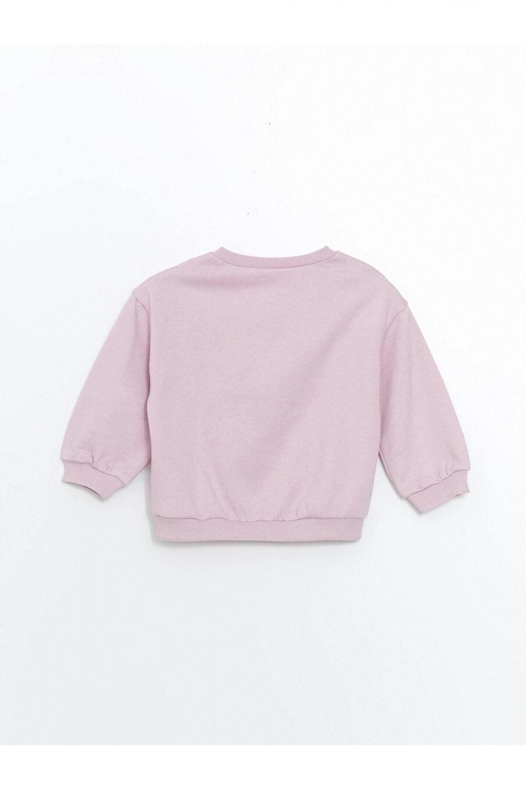 LCW Kids Bisiklet Yaka Kalın Baskılı Kız Çocuk Sweatshirt