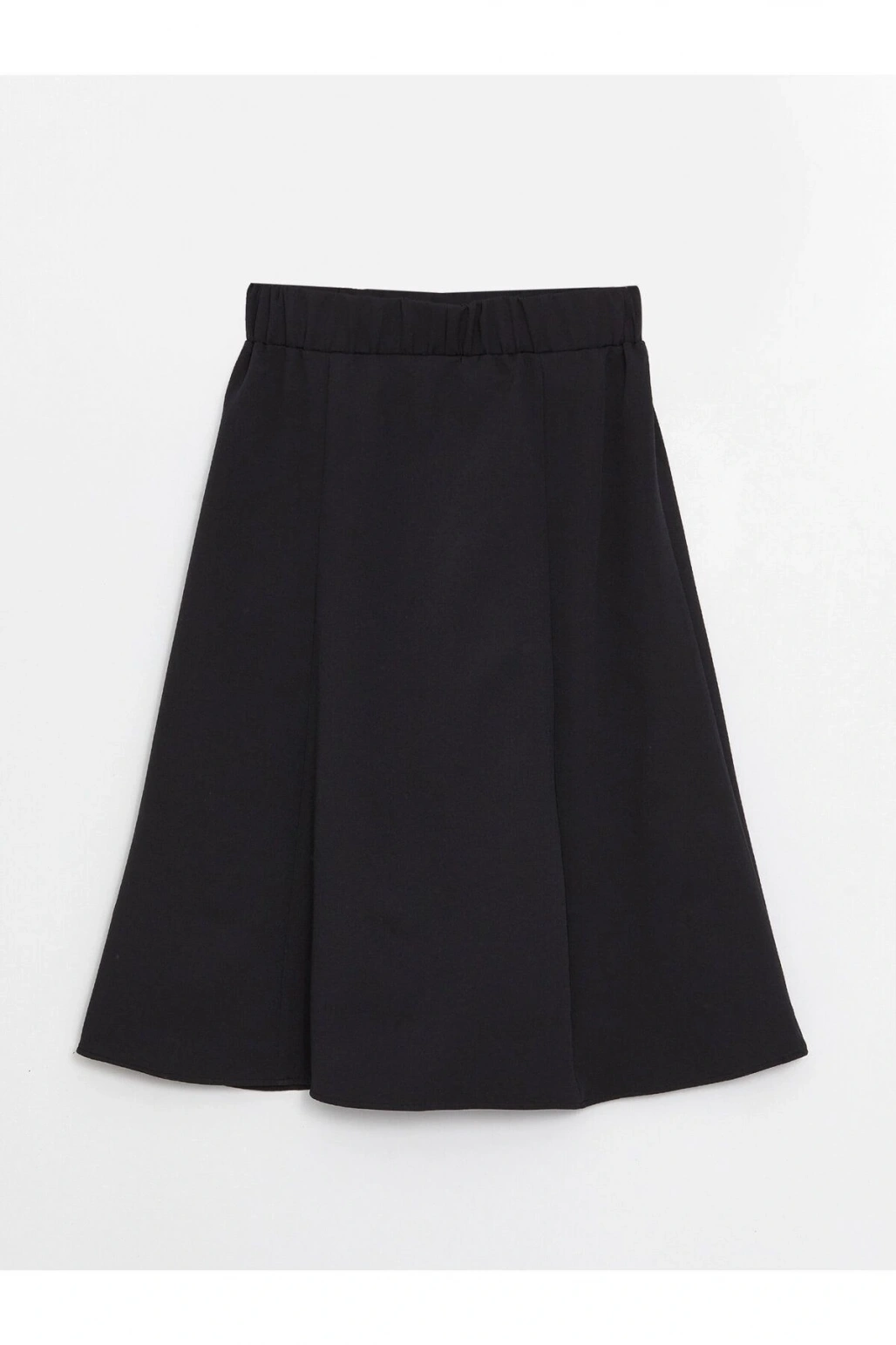 Beli Lastikli Düz A Kesim Kadın Etek