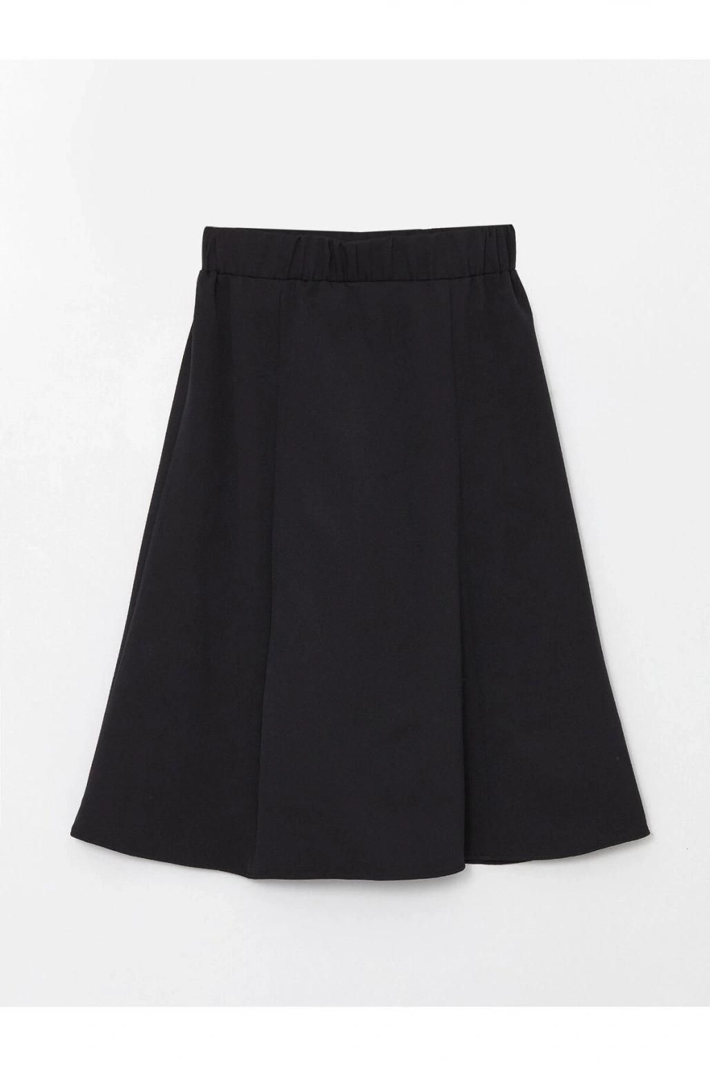 Beli Lastikli Düz A Kesim Kadın Etek