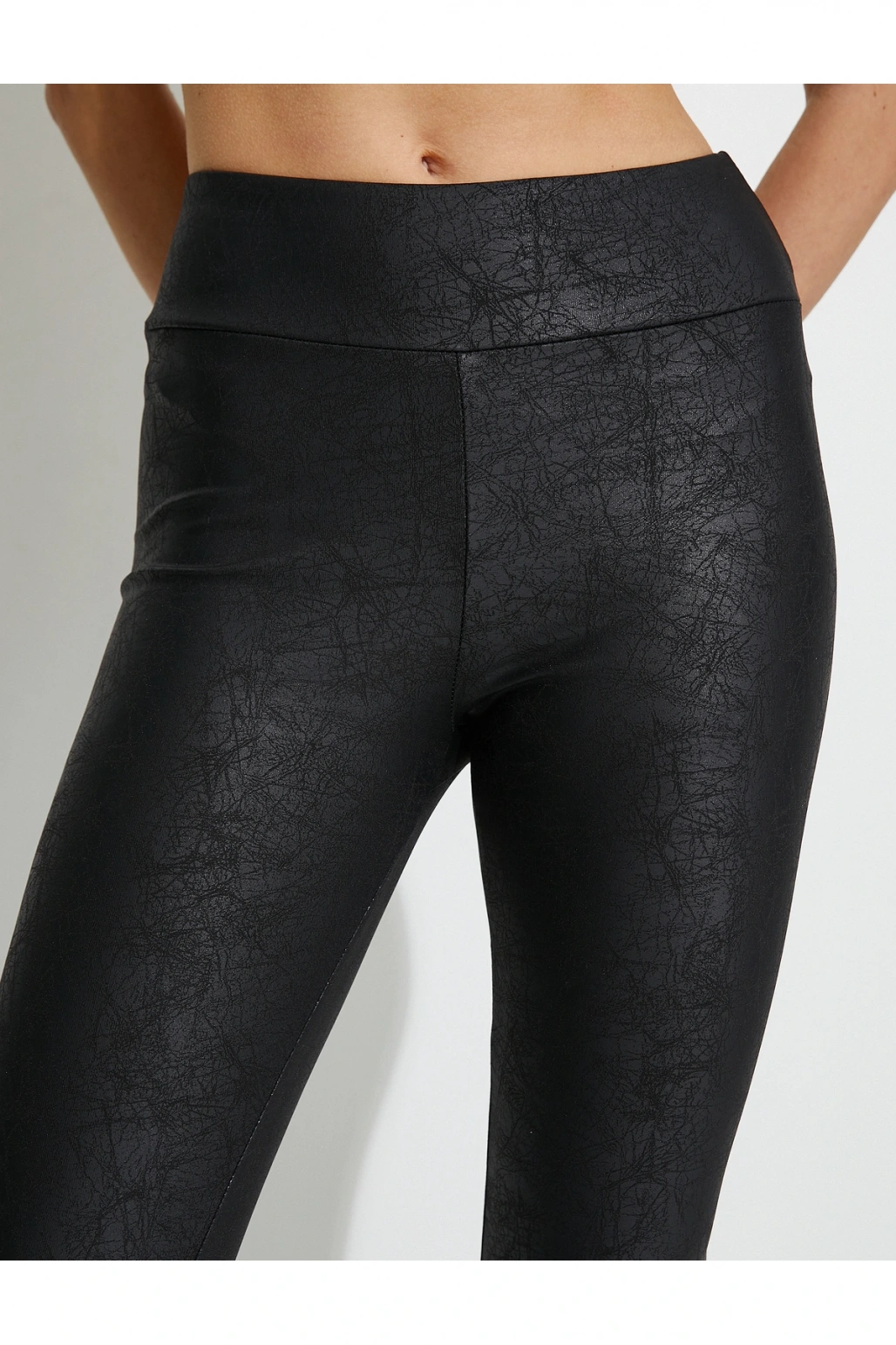 Suni Deri Spor Tayt Normal Bel