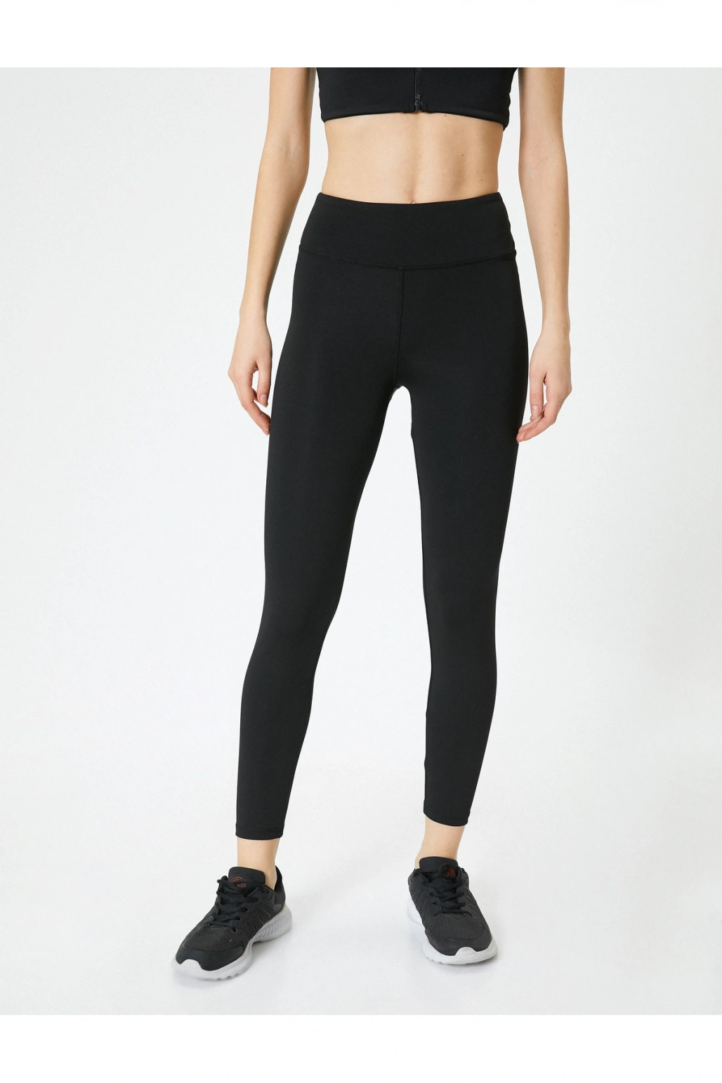 Spor Tayt Yüksek Bel Slim Fit İnterlok