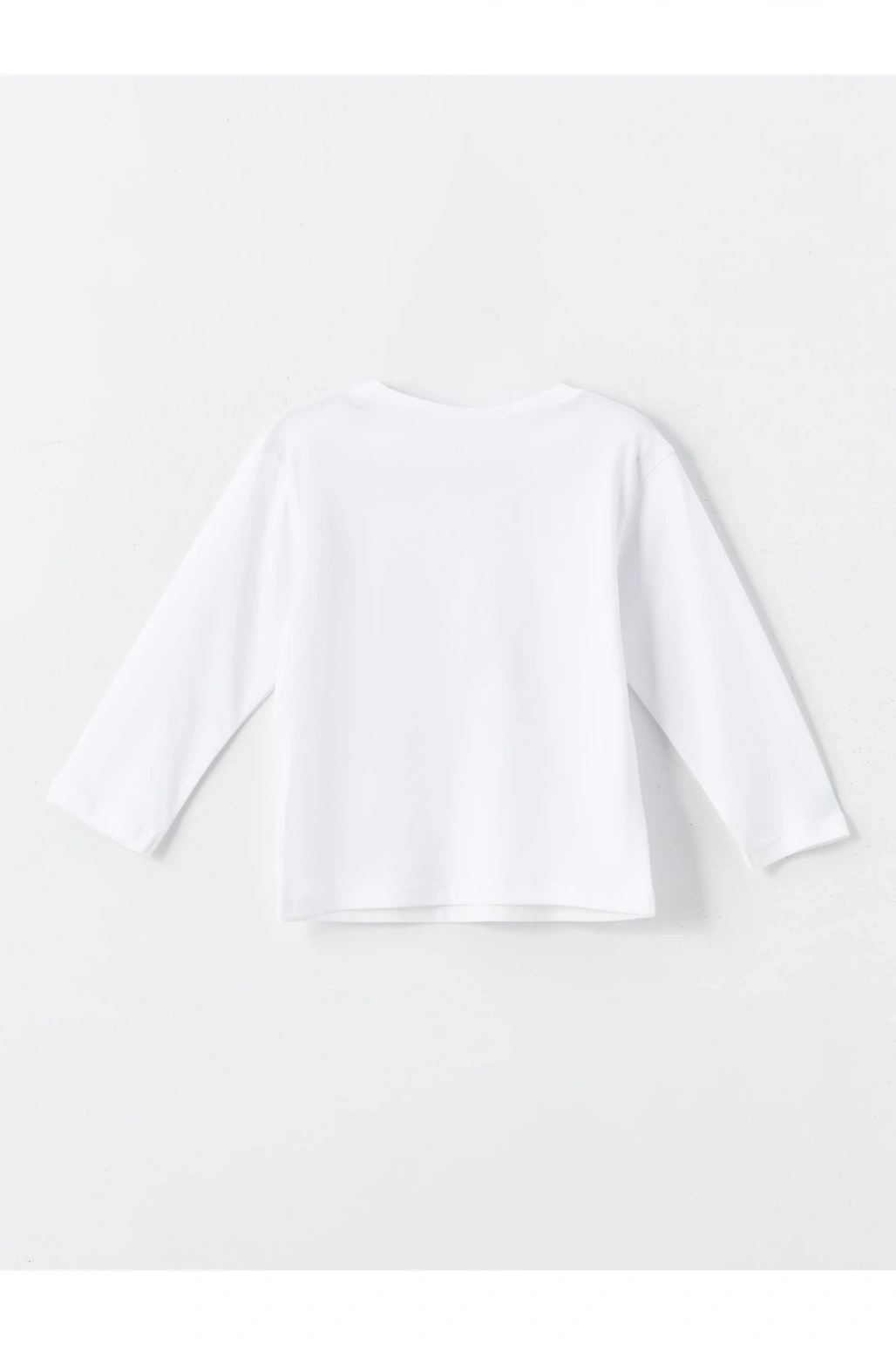 Bisiklet Yaka Uzun Kollu Baskılı Kız Bebek Tişört