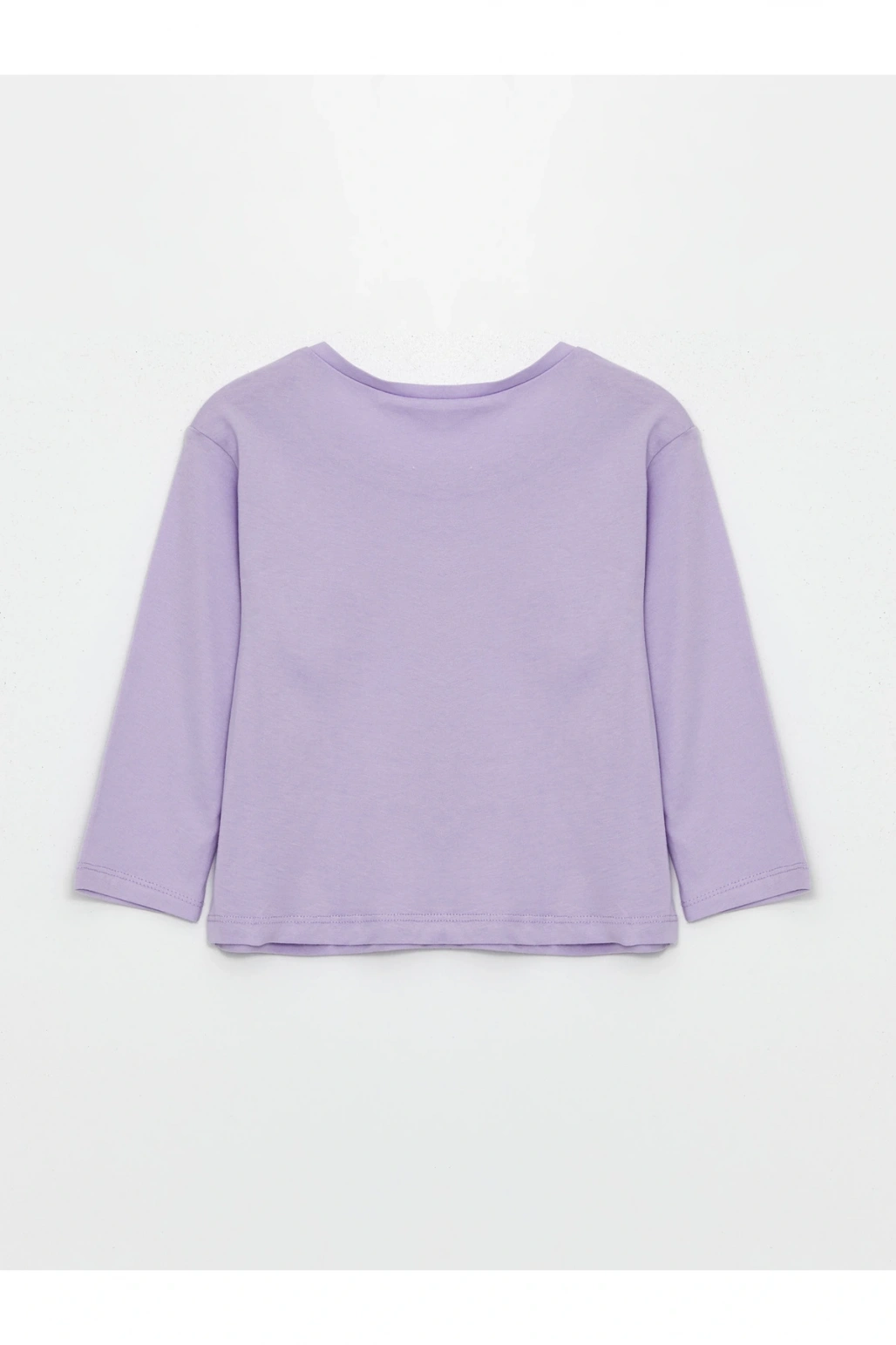 Bisiklet Yaka Uzun Kollu Baskılı Kız Bebek Tişört