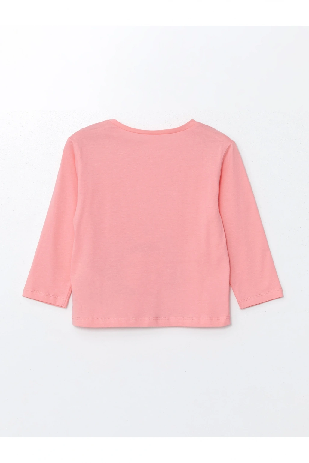 Bisiklet Yaka Uzun Kollu Baskılı Kız Bebek Tişört