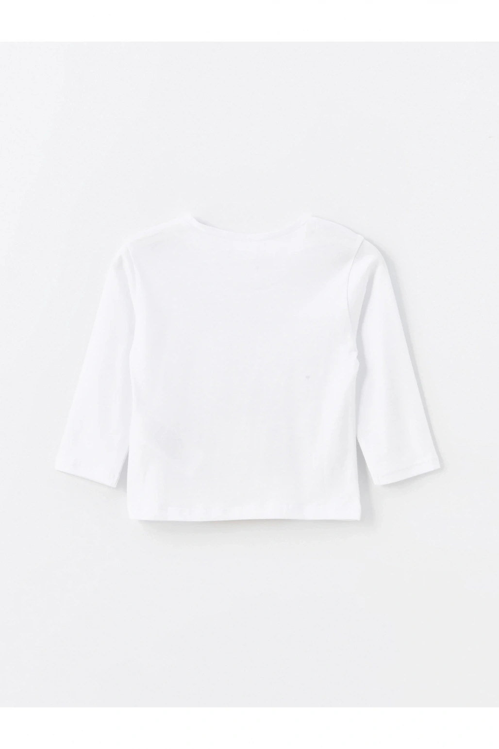 Bisiklet Yaka Uzun Kollu Baskılı Kız Bebek Tişört