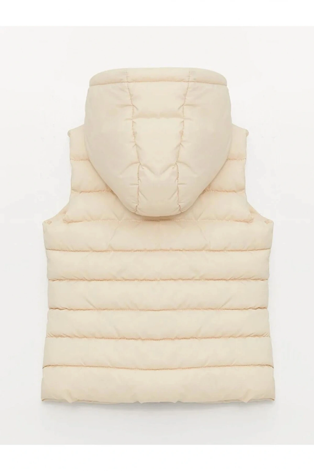 LCW Kids Bej Kapüşonlu Kız Çocuk Şişme Yelek