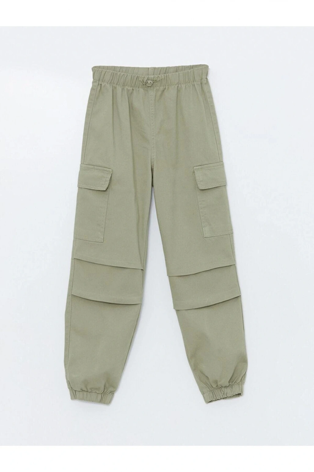 Beli Lastikli Kız Çocuk Kargo Jogger Pantolon