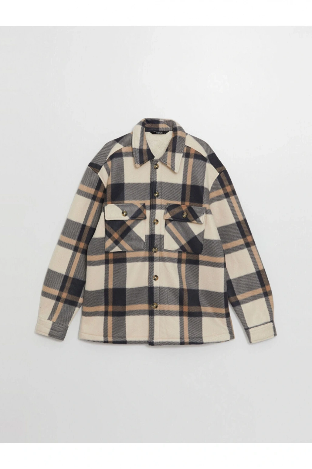 Rahat Kalıp Uzun Kollu Ekose Erkek Gömlek Ceket