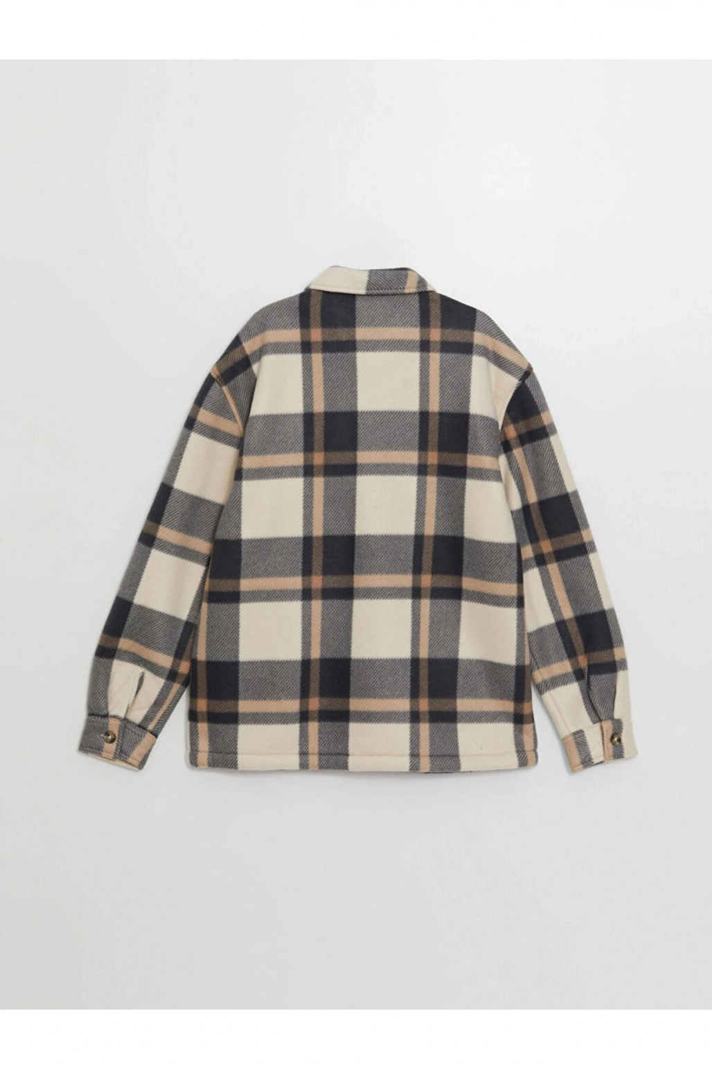 Rahat Kalıp Uzun Kollu Ekose Erkek Gömlek Ceket