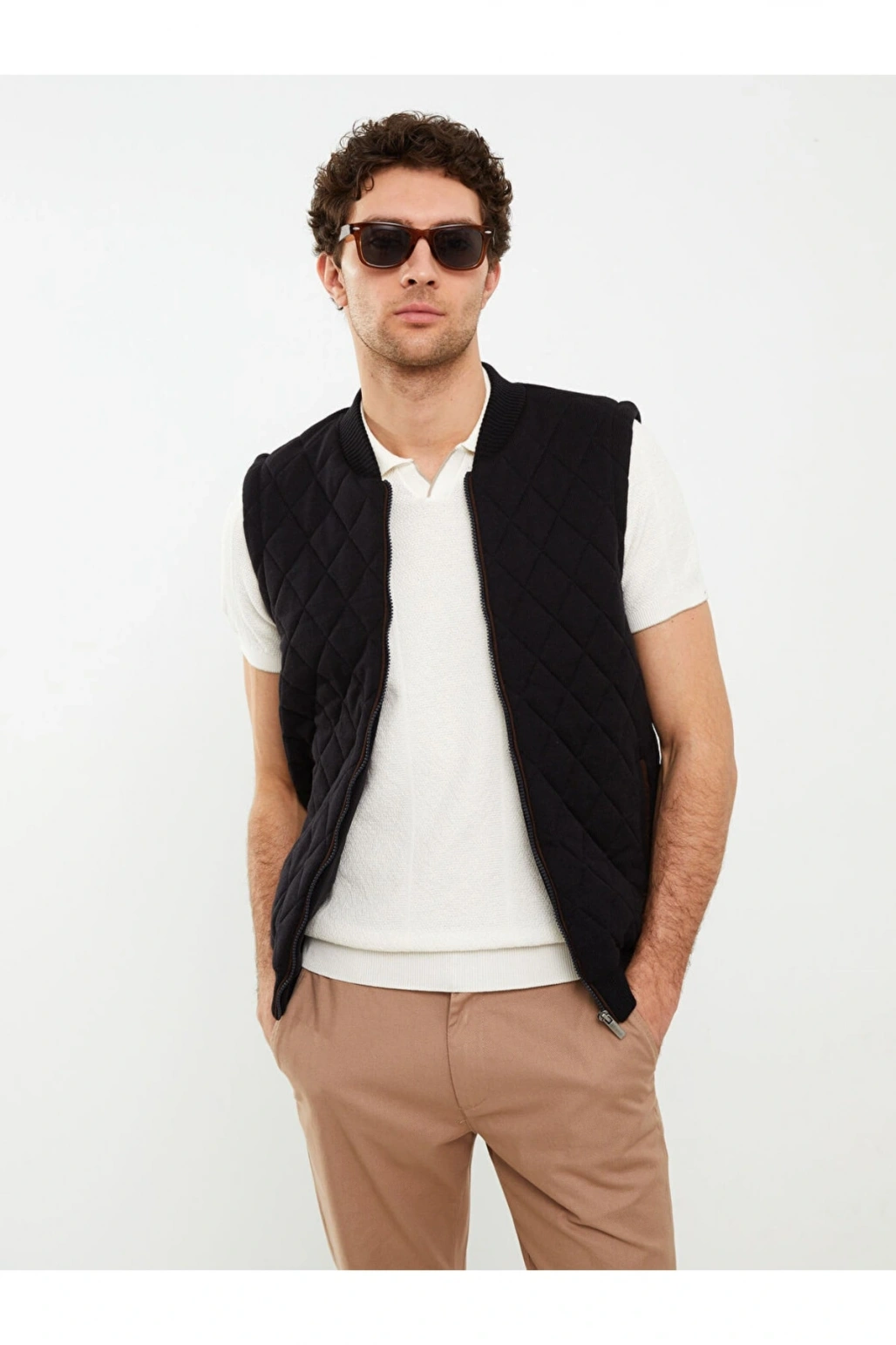 Standart Kalıp Kolej Yaka Kalın Erkek Yelek