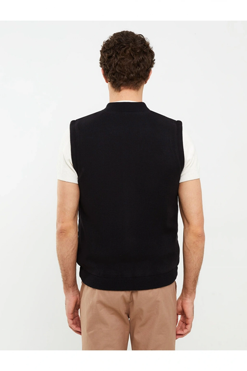 Standart Kalıp Kolej Yaka Kalın Erkek Yelek