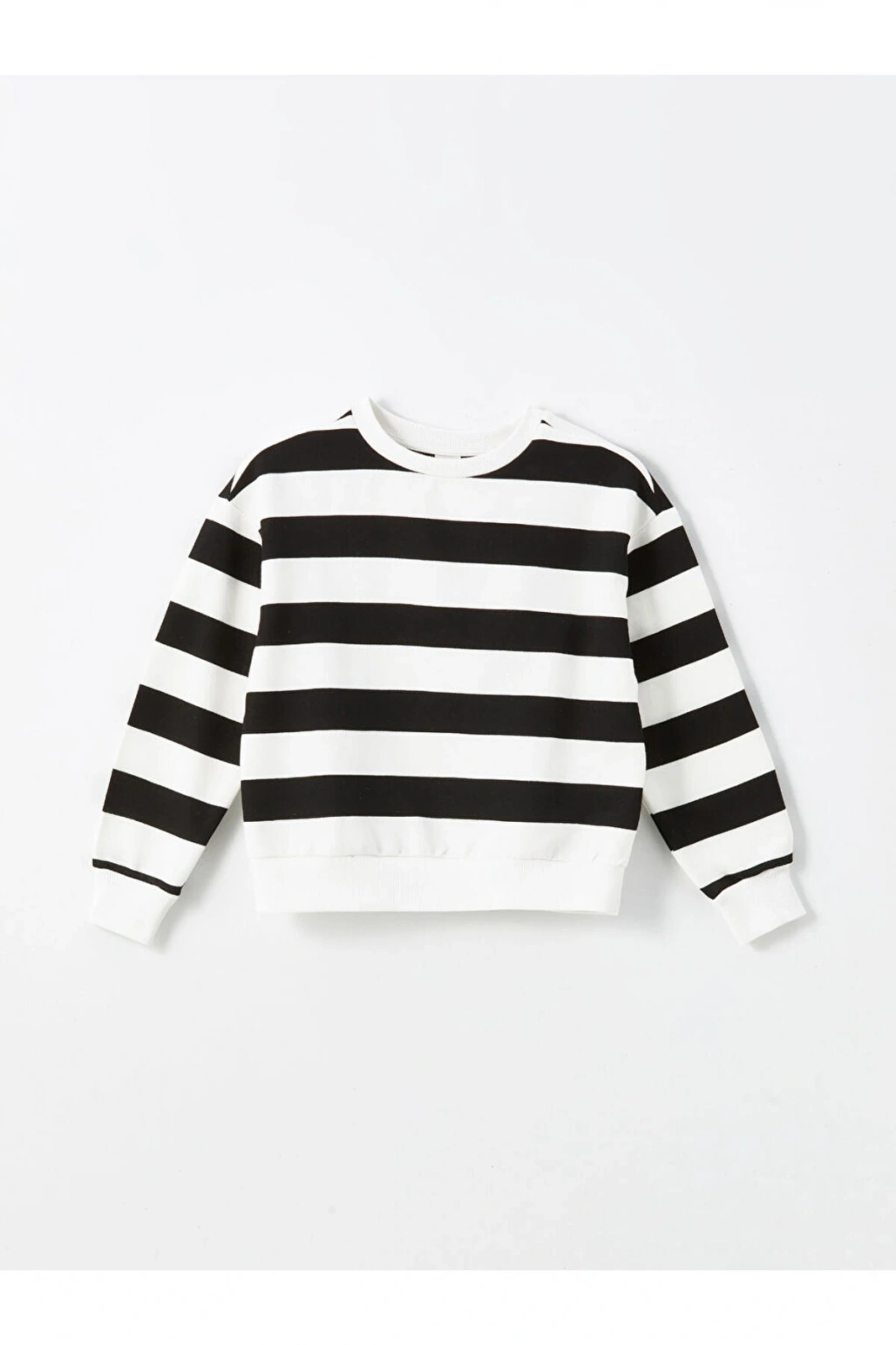 Bisiklet Yaka Kiz Cocuk Kalin Sweatshirt - W4bb72z4