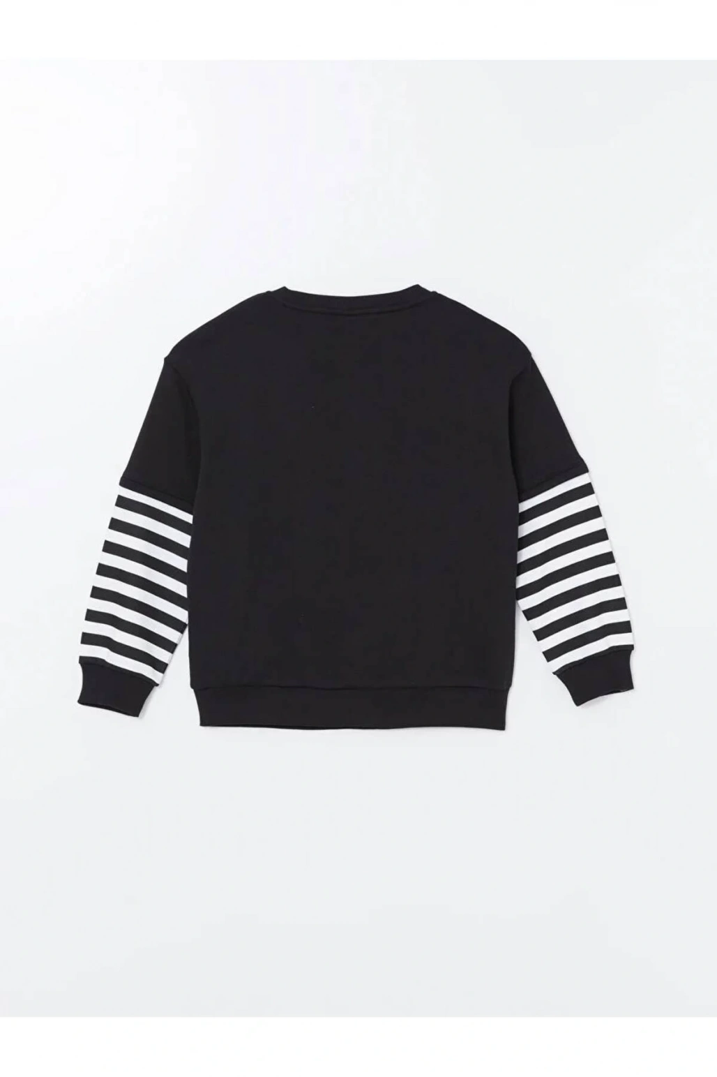 LCW Kids Siyah Bisiklet Yaka Kız Çocuk Kalın Sweatshirt