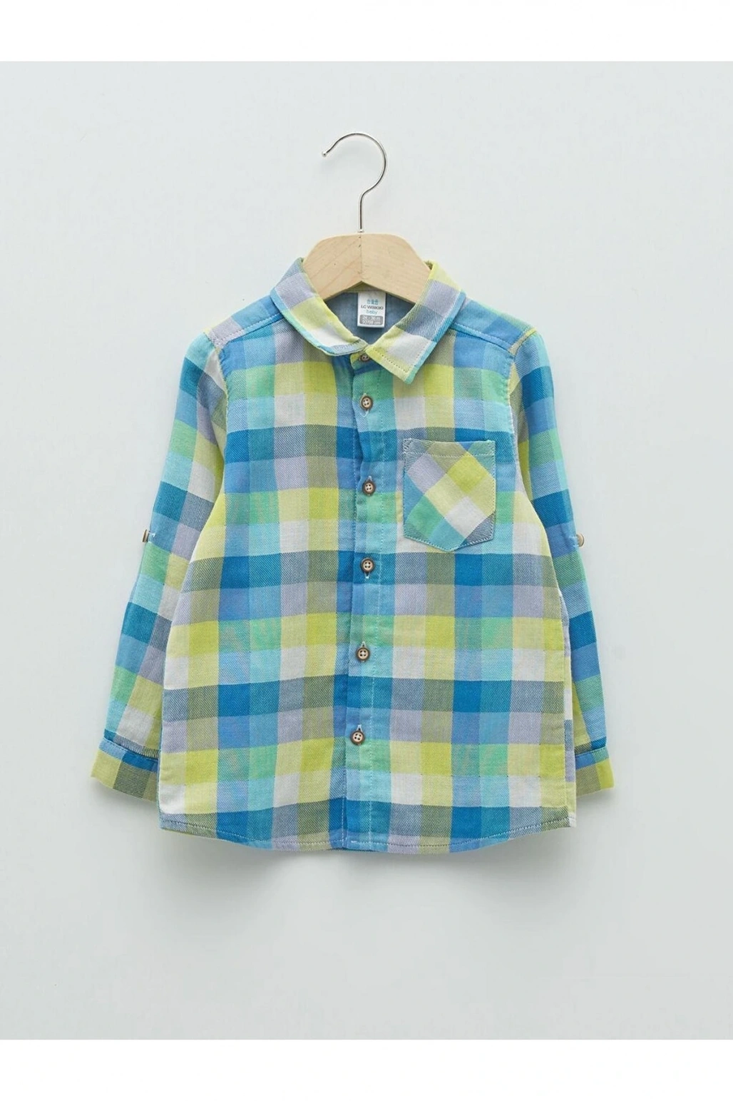 Lcw Baby Uzun Kollu Ekose Desenli Erkek Bebek Gömlek