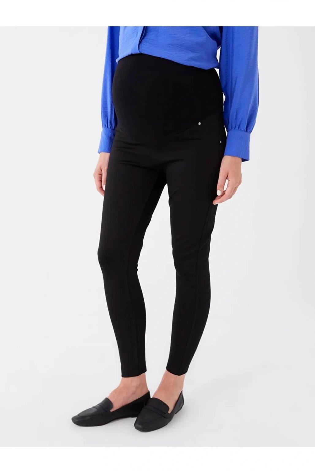 LCWAIKIKI Maternity Siyah Karın Panelli Düz Hamile Tayt