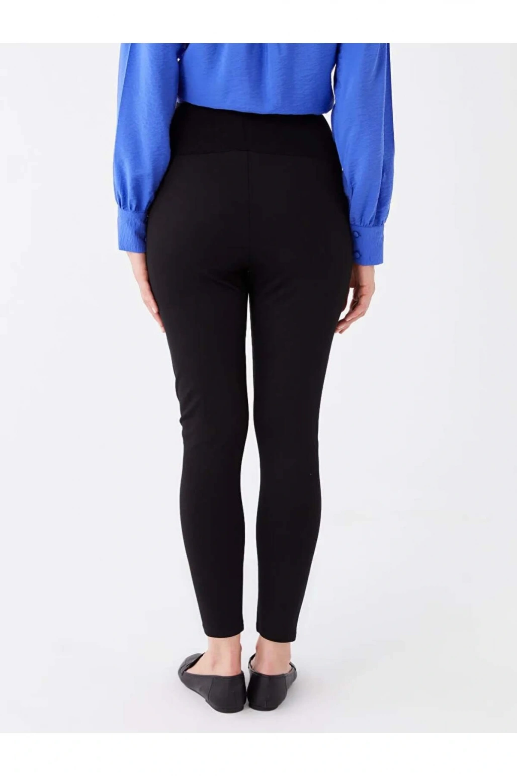 LCWAIKIKI Maternity Siyah Karın Panelli Düz Hamile Tayt