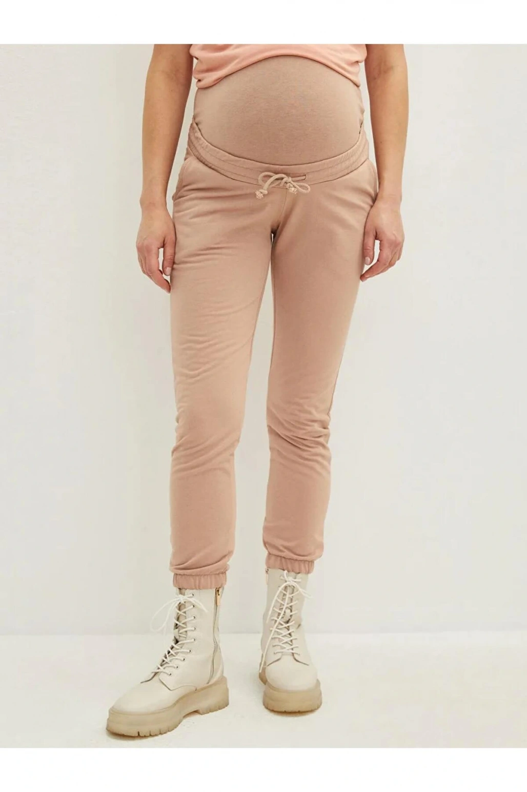 LCWAIKIKI Maternity Kahverengi Karın Panelli Düz Cep Detaylı Hamile Eşofman Altı