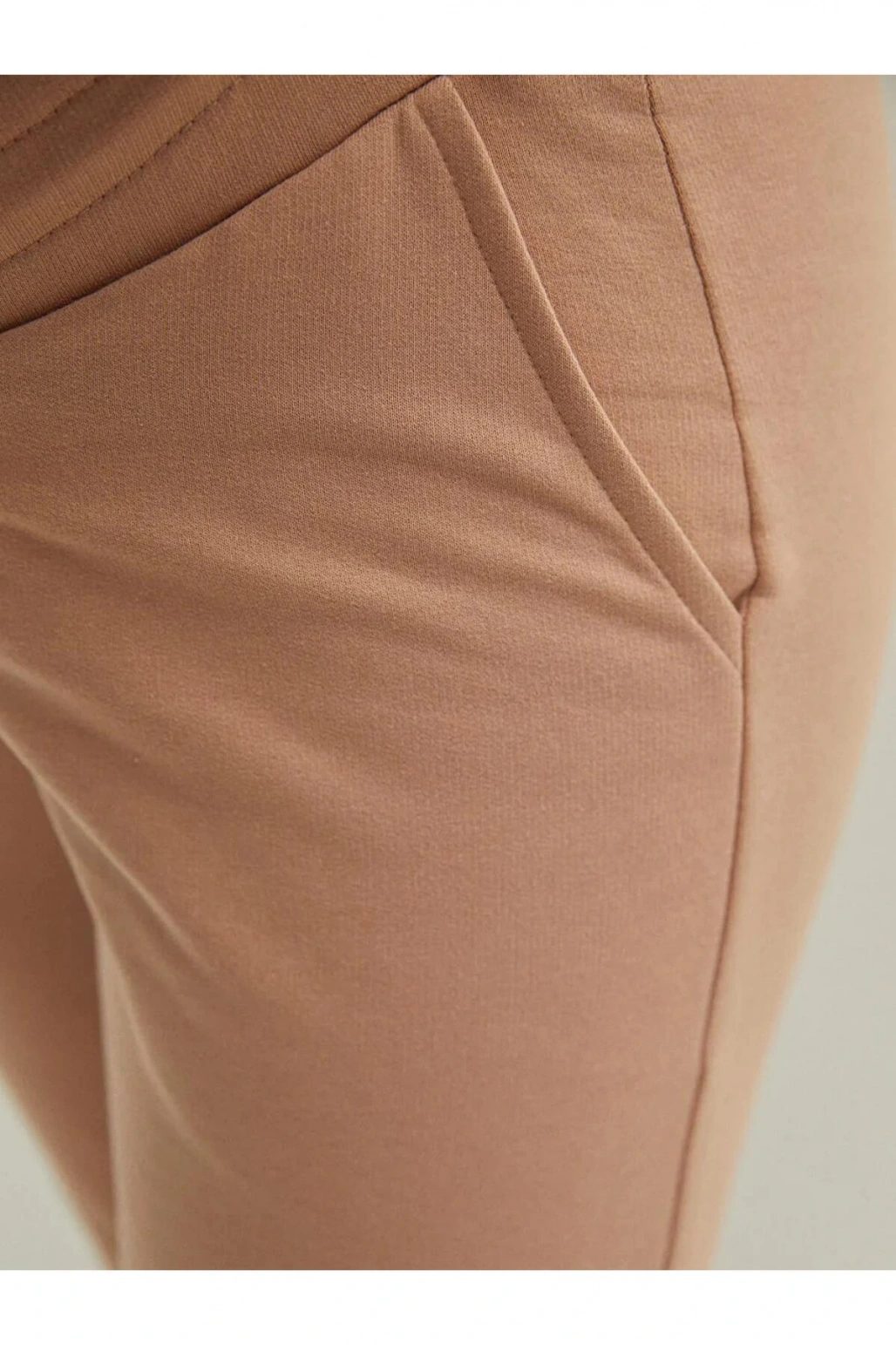 LCWAIKIKI Maternity Kahverengi Karın Panelli Düz Cep Detaylı Hamile Eşofman Altı