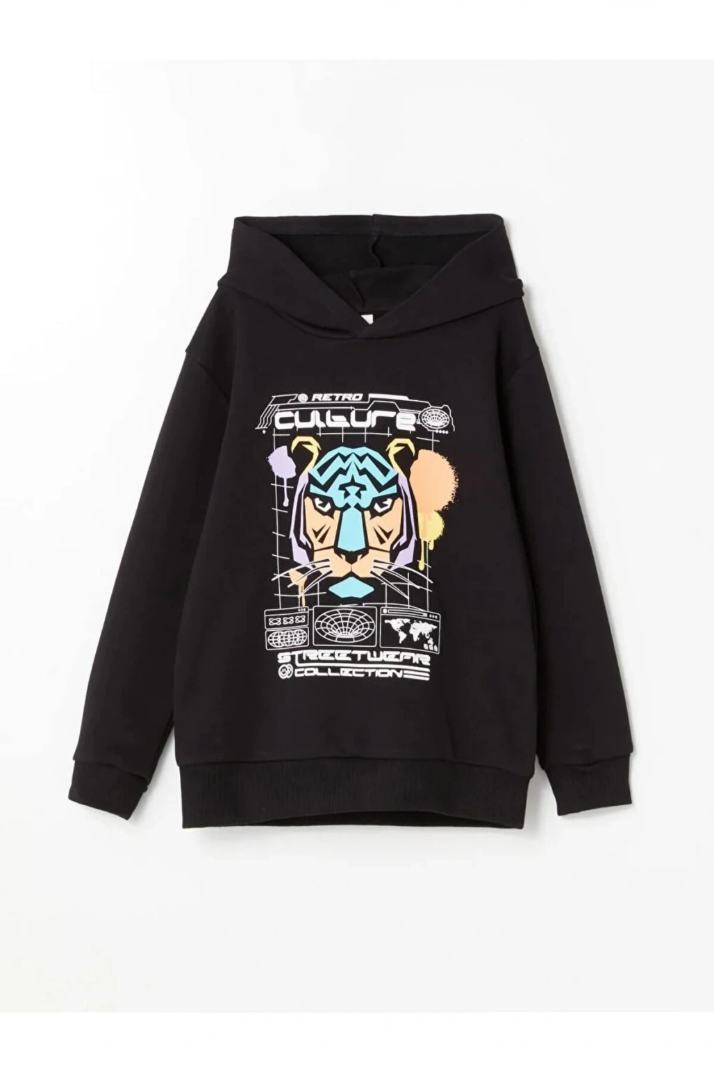 LCW Kids Siyah Kapüşonlu Erkek Çocuk Kalın Eşofman Takım