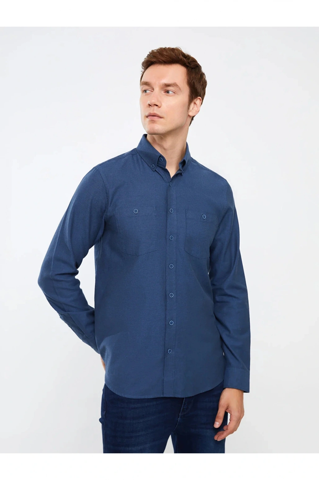 Classic Regular Fit Uzun Kollu Gabardin Erkek Gömlek