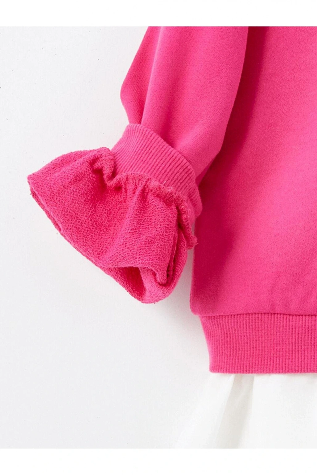 Bisiklet Yaka Uzun Kollu Baskılı Kız Bebek Sweatshirt (W4)