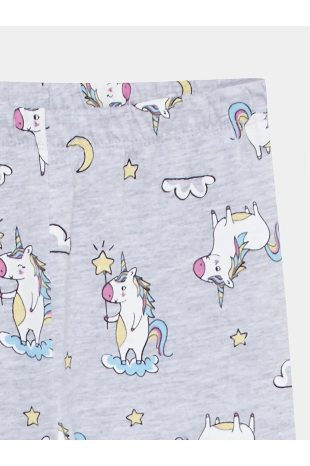 LCW Kids Pembe Bisiklet Yaka Baskılı Uzun Kollu Kız Çocuk Pijama Takımı