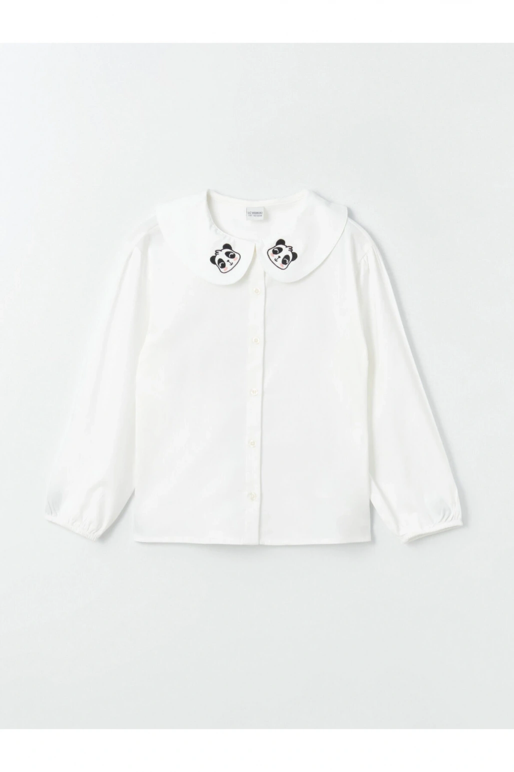 Bebe Yaka Uzun Kollu Kız Çocuk Gömlek