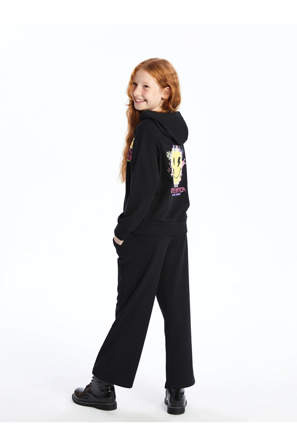 Lw - Kapüşonlu Kız Çocuk Eşofman Takım