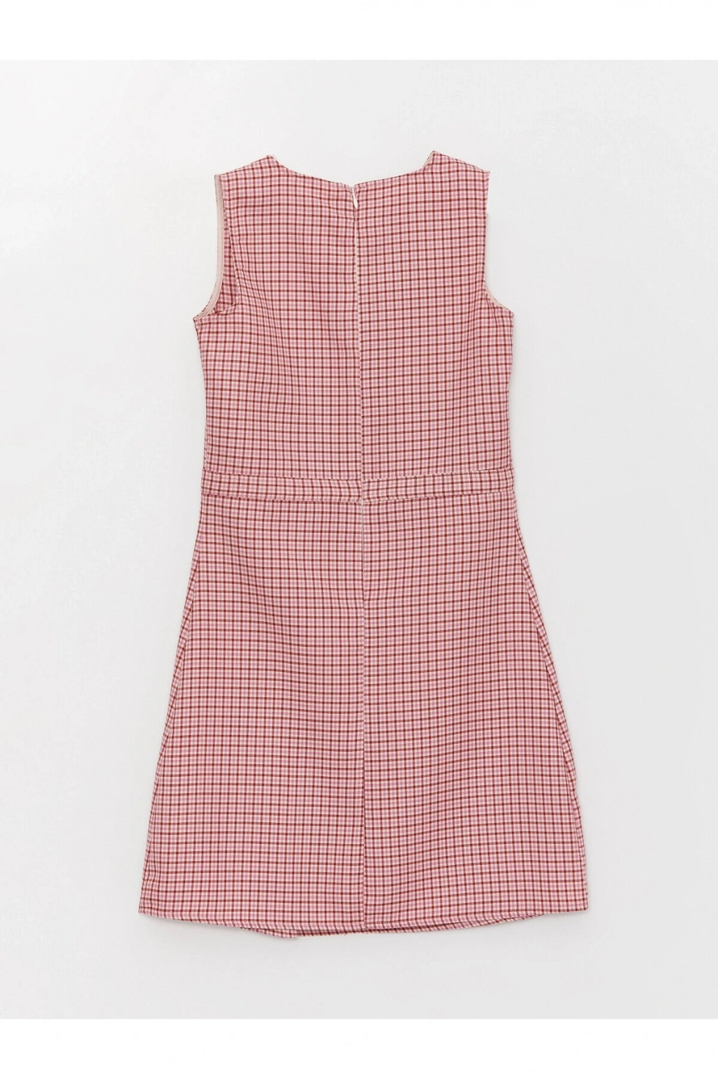 Bisiklet Yaka Ekose Kız Çocuk Elbise