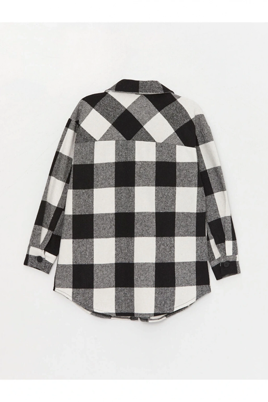 Siyah Ekose Uzun Kollu Hamile Oduncu Gömlek Ceket