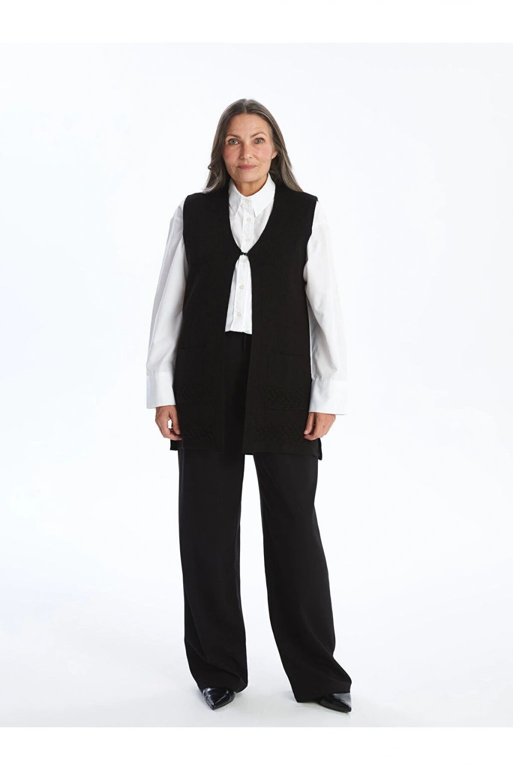 Lcwk V Yaka Kadın Triko Yelek