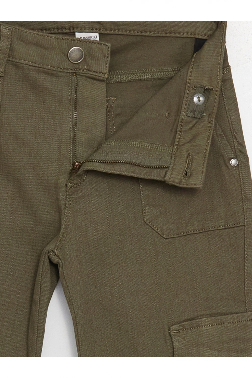 İspanyol Paça Kız Çocuk Kargo Jean Pantolon