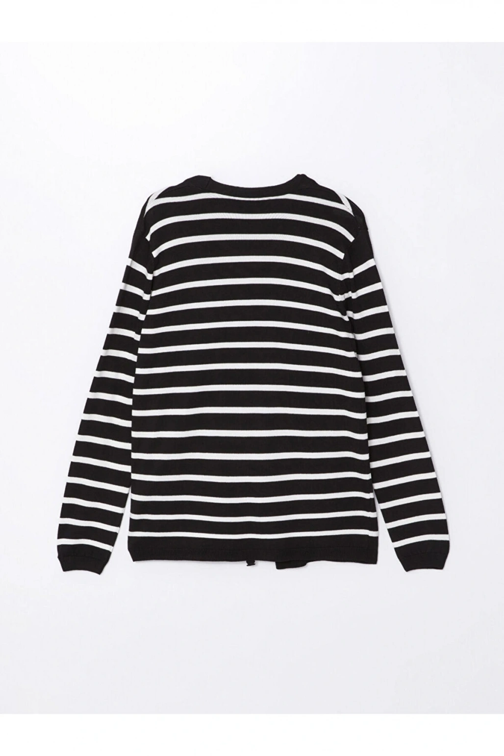 V Yaka Çizgili Uzun Kollu Hamile Triko Hırka ve Süveter Takım