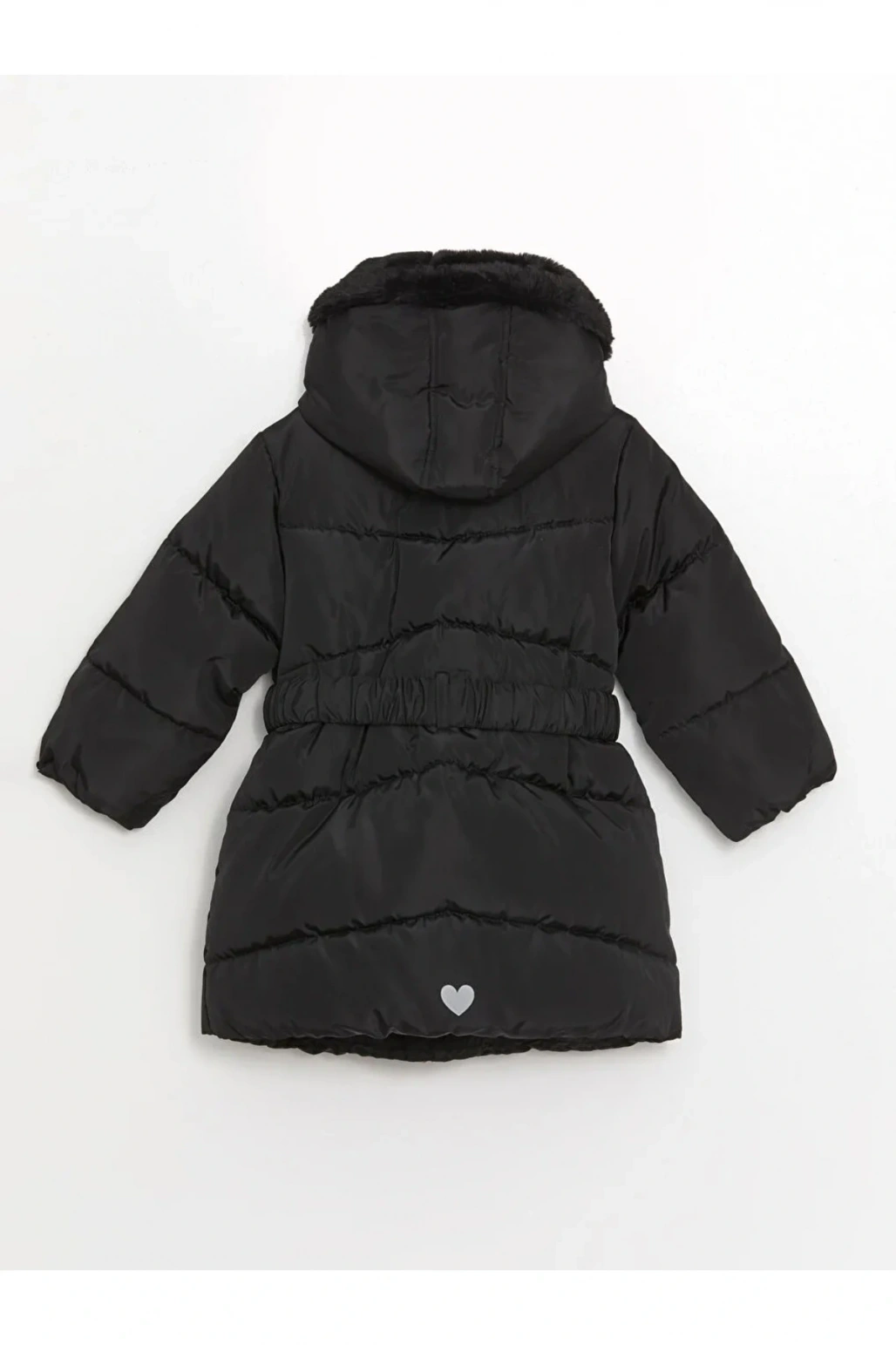 LCW Kids Yeni Siyah Kapüşonlu Kız Bebek Şişme Mont