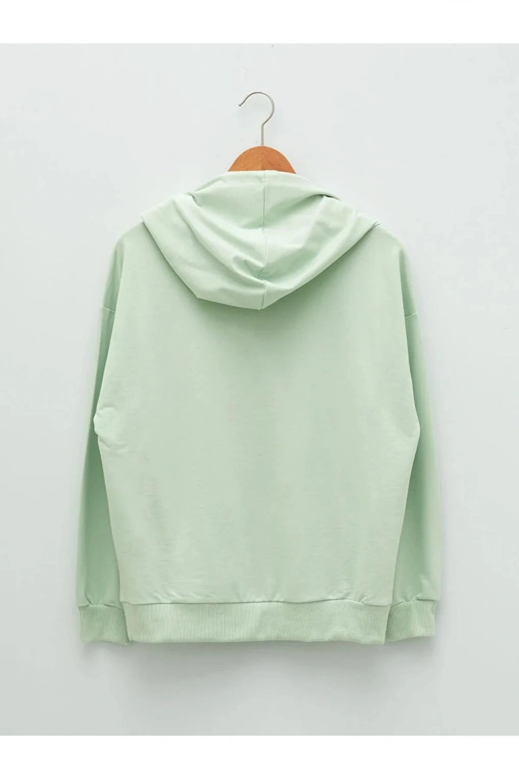 LCW Vision Yeşil Kapüşonlu Baskılı Uzun Kollu Kadın Sweatshirt