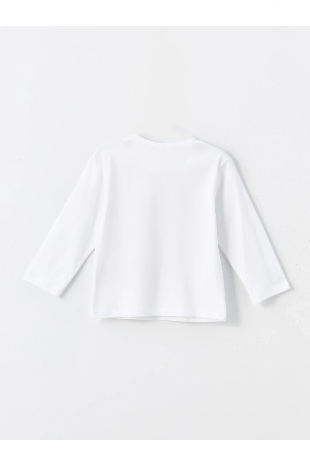 Bisiklet Yaka Uzun Kollu Baskılı Kız Bebek Tişört