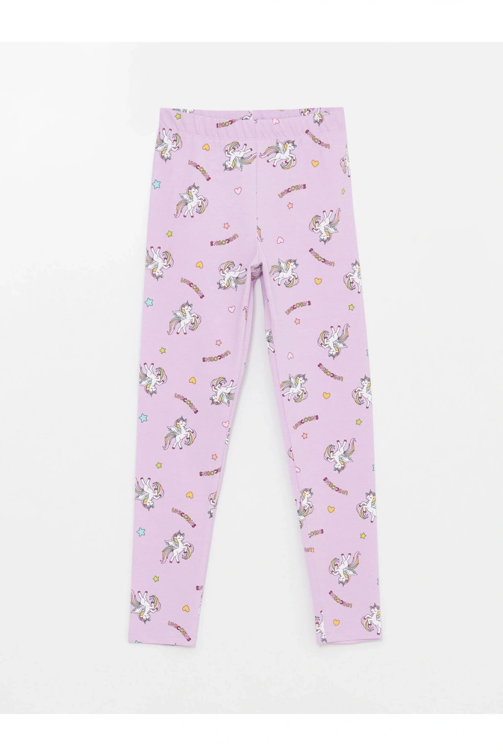 Bisiklet Yaka Baskılı Kısa Kollu Kız Çocuk Tişört Ve Tayt 3lü Takım