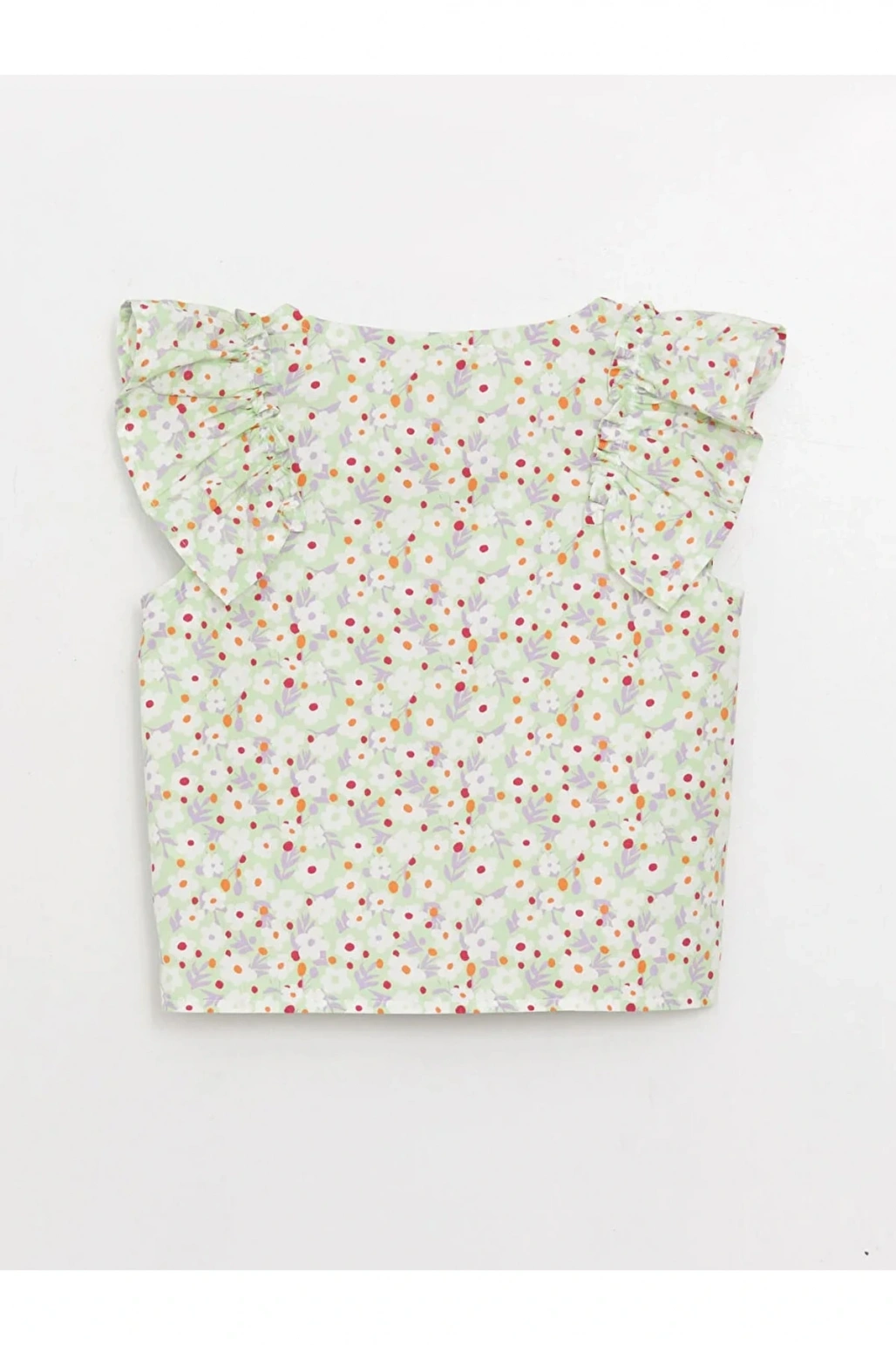 Lcw Kids Bisiklet Yaka Desenli Kız Çocuk Bluz