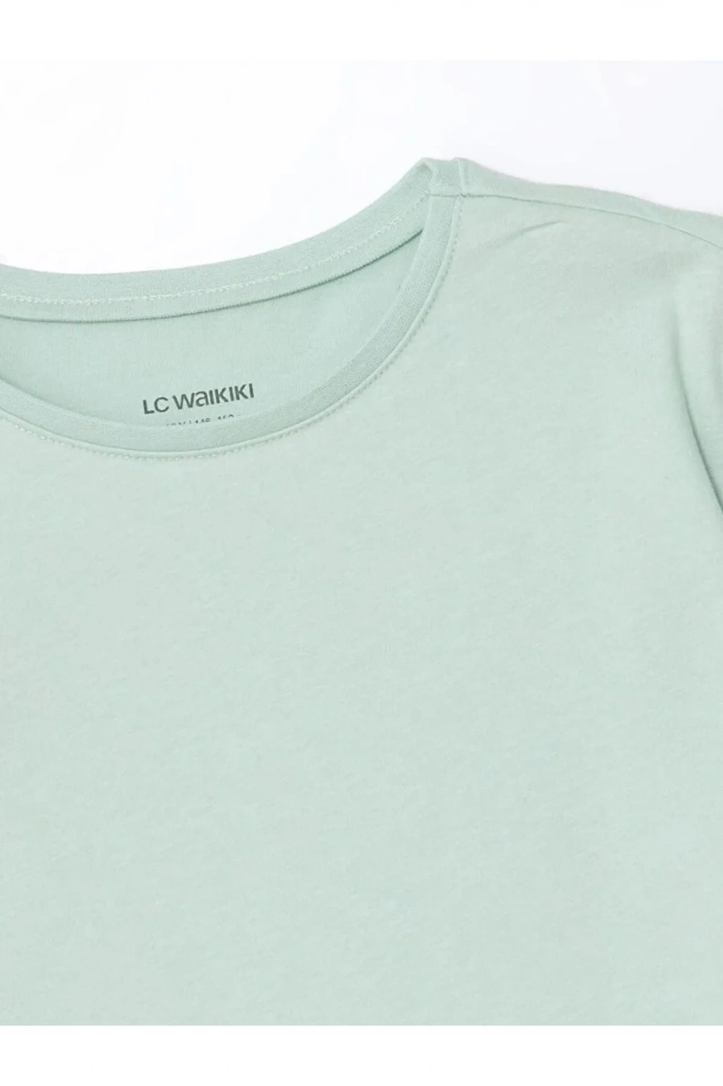 LCW Kids Açık Yeşil Bisiklet Yaka Kız Çocuk Tişört 2li