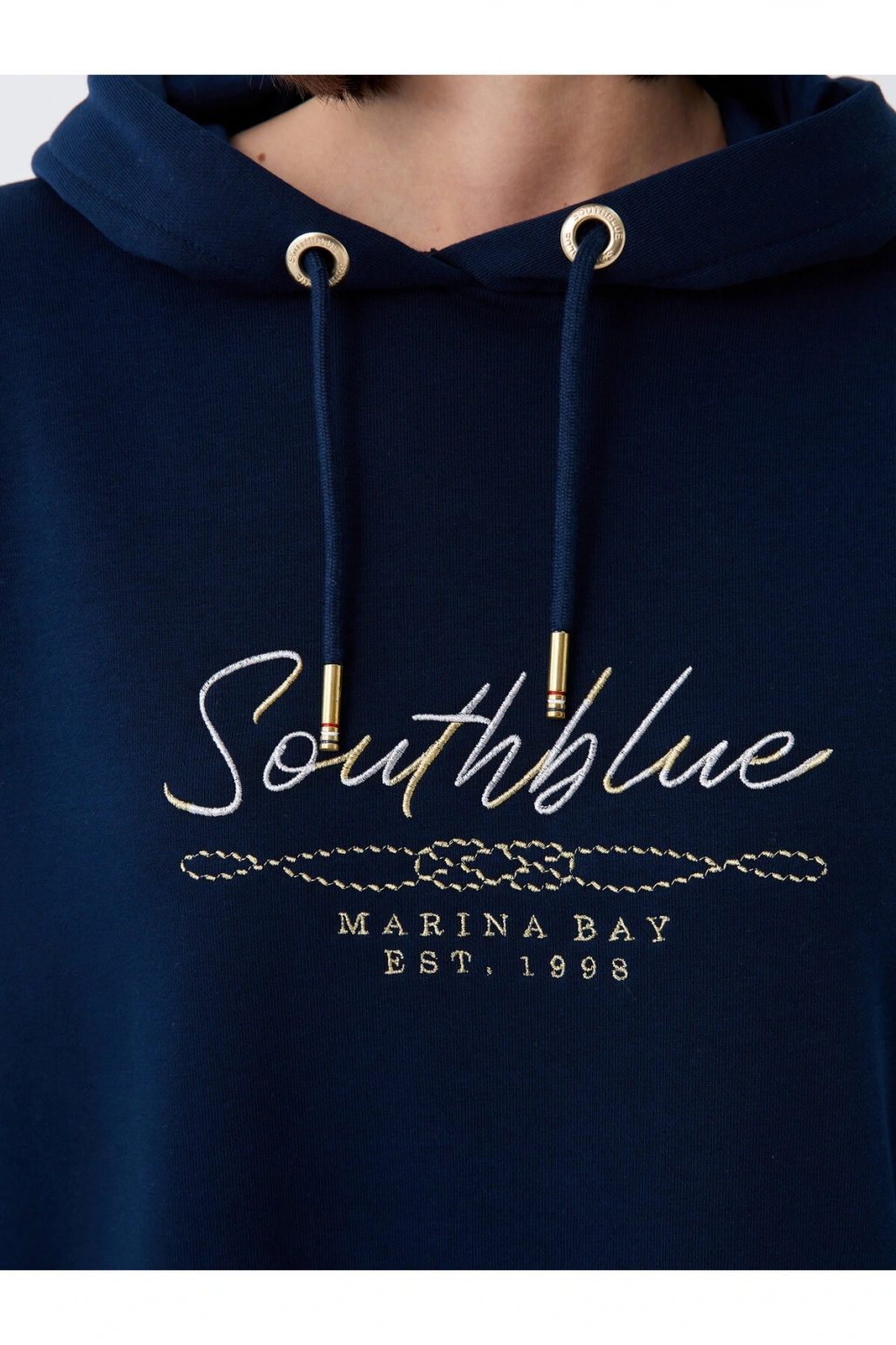 Kapüşonlu Baskılı Uzun Kollu Kadın Sweat Elbise