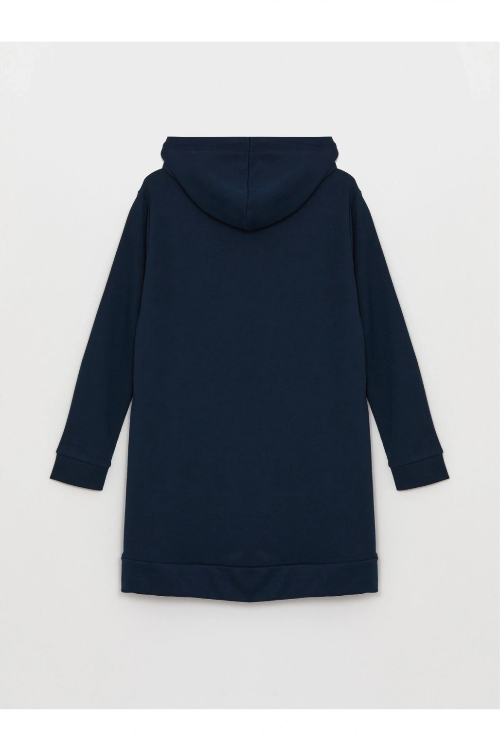 Kapüşonlu Baskılı Uzun Kollu Kadın Sweat Elbise