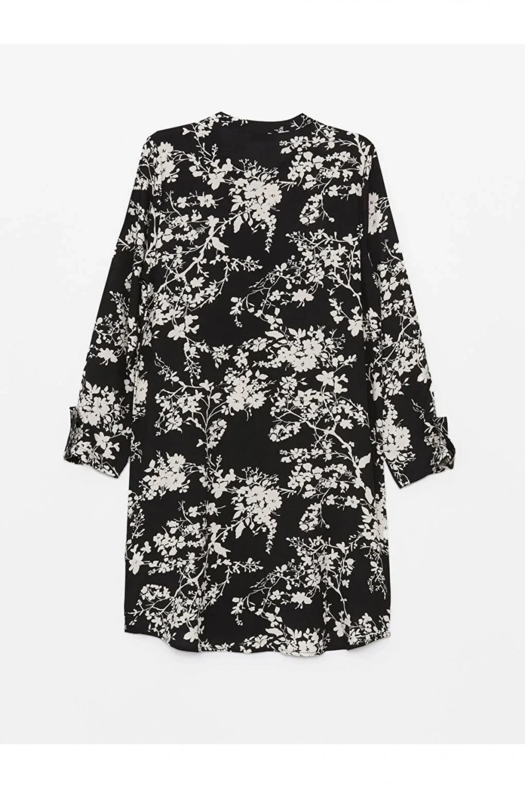 LCW Grace Siyah Bisiklet Yaka Desenli Kadın Gömlek Tunik