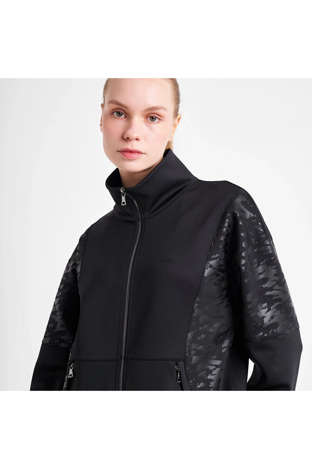 Kadın Fermuarlı Sweatshirt SİYAH