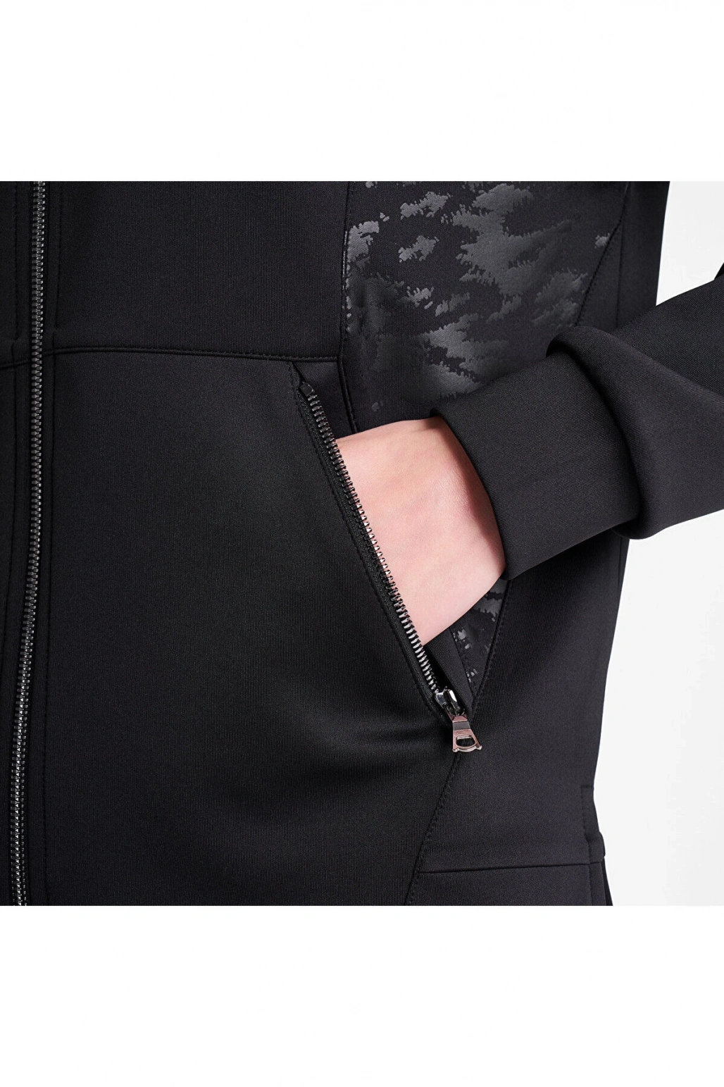 Kadın Fermuarlı Sweatshirt SİYAH